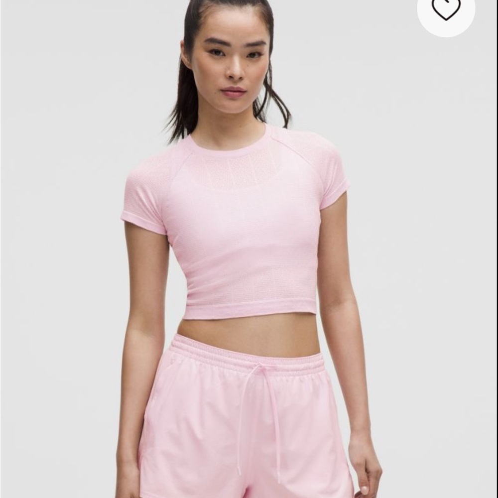 Lululemon pink cropped swiftly